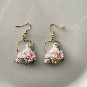Hearth & Hand Gold and Pink Bird Earrings